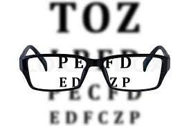 Eye Glasses Isolated With Eye Chart Stock Image Colourbox