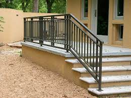 Metal railing is a worthwhile investment for your outdoor living space since it will retain its stylish appearance and structural integrity for years to come. Exterior Railing Metal Fabrication Aluminum Fabrication Outdoor Stair Railing Railings Outdoor Patio Railing