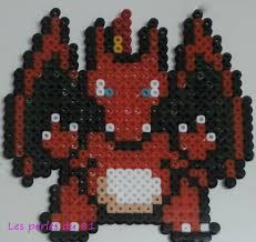 Pokemon Dracaufeu En Perle A Repasse Hama Pokemon Perle Dracaufeu Perle