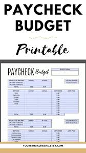 Paycheck To Paycheck Budget Template Zero Based Budget Printable Editable Pdf Bi Monthly Budget Weekly Budget Sizes 8 5 X 11 A4 A5 Money Saving Strategies Paycheck Budget Budgeting