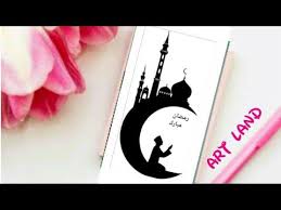 رسم المسجد رسم هلال رمضان بسيط للمبتدئين خطوه بخطوة 2 most beautiful masjid on moon drawing youtube moon drawing art drawings drawings