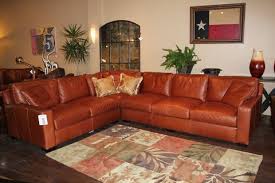 The Rust Color Of This Sectional Is Gorgeous Leather Sofa Living Room Leather Sectional Sofas Quality Leather Furniture