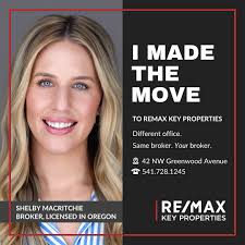 We are delighted to welcome Shelby MacRitchie to REMAX Key Properties! Born  and raised in Bend, Shelby brings both local expertise and a global  perspective to Central Oregon real estate. Real estate