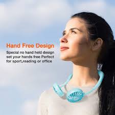 Neck Fan Portable Hand Free Personal ReChargeable USB Hanging Neck Fan Mini  Wearable Fan for Travel Reading Sports Indoor and Outdoor