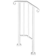 45 exterior step railings ideas | step railing, outdoor. Wrought Iron Handrail Picket Fits 1 Or 2 Steps For Outdoor Steps Railing White Ebay