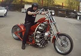 The Red Baron A German Bike With A Ww1 Rotec Radial R3600 Plane Engine Awesome Stuff Motorcycle Chopper Motorcycle Bike