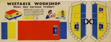 Weetabix Workshop Series 1 Caravan Trailer Weetabix Paper Models Workshop