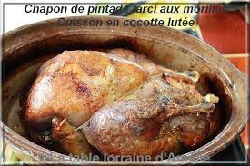 Chapon De Pintade Aux Morilles Et Champagne En Cocotte Lutee Chapon De Pintade Pintade Aux Morilles Morilles