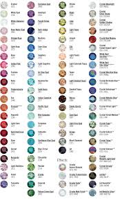 swarovski crystals color chart crystal beads crystals