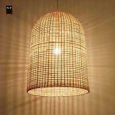 Contemporist rattan pendant light woven light fixture. Bamboo Wicker Rattan Pendant Light Fixture Vintage Hanging Lamp For Dining Room Ebay