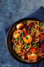 The beauty of this soup is that we can easily customize the protein, green leaves and seasoning to our taste. Shrimp Hakka Noodles
