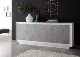 For effortless coordinating and a timeless look, an elegant, snowy white console is the perfect choice. Elegant White Buffet With Stainless Steel Legs Contemporary Sideboard Modern Sideboard White Sideboard