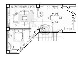 Grundriss Draufsicht Die Innenarchitektur Terrasse Die Hutte Fototapete Fototapeten Appartment Technische Zeichnung Topview Myloview De