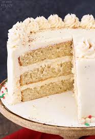 Eggnog Layer Cake The Best Christmas Cake Recipe Recipe In 2020 Christmas Cake Recipes Winter Cake Best Christmas Cake Recipe