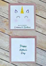 Mother's day cards to make with preschoolers. Easy Unicorn Diy Mother S Day Card