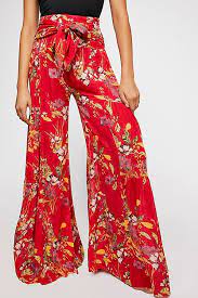 Fp One Aloha Printed Wide Leg Pants Printed Wide Leg Pants Wide Leg Pants Fashion