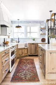 Met with our selected cabinet company last week and played with stain mixed with white paint on rift oak samples. White And Wood Kitchen Reveal Part 1 Cabinets Maison De Pax
