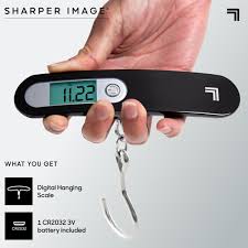 Sharper Image Sharper Image Digital Hanging Luggage Scale Best Portable Compact Hand Scale For Travel Weigh Your Suitcase Or Carry On Anywhere Measure Baggage Weight Up To 110 Lb 50 Kg