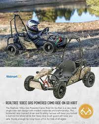 New Realtree 1000cc Gas Powered Camo Ride-on Go Kart Go Kart Realtree Riding
