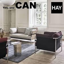 Measure the length of the sofa and the height of the door opening. The Can Sofa 2 Or 3 Seater Sofa And Armchair Hay