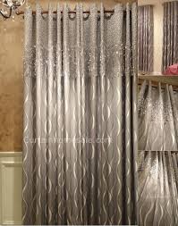 Designer Blackout Curtain With Geometric Patterned Silver Gray Blackout Curtain Grey Blackout Curtains Silver Curtains Geometric Curtains