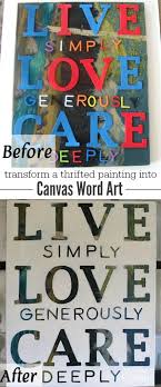 The following post is from janel of life with lucie and ella.: Thrift Painting To Word Art An Easy Meaningful Diy Craft An Oregon Cottage