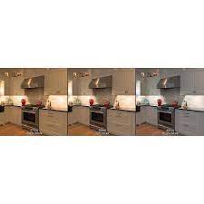 Kitchen electrical plugs can be unsightly, but they don't have to be! Commercial Electric 18 In Led Under Cabinet Light Bar Plug In Linkable 500 Lumens Adjustable Color Options 2700k 3000k 4000k 54195201 The Home Depot