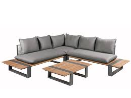 Aura grey solid wood sofa set. Tierra Outdoor 4 Teilige Dawson Rope Plattform Loungeset Charcoal Gartenmobel Lunse
