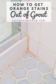 How To Get Orange Stains Out Of Bathroom Tile Grout Tile Grout Cleaner Grout Cleaner Tile Grout