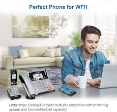 Buy At T Tl86103 2 Line Corded Cordless For Small Business With Answering Machine 2 Mailboxes Connect To Cell Caller Id Announcer Intercom Line Power Long Range Expandable To 12 Handsets Online In Turkey B00li8q7wi
