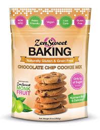 Place your cookies in the preheated 350 degree oven and bake for 10 to 12 minutes. Amazon Com Zensweet Baking Chocolate Chip Cookie Mix Naturally Gluten Free Grain Free Low Carb Zero Glycemic Index Non Gmo Keto Paleo Vegan Diabetic Friendly 9 Oz Pack Of