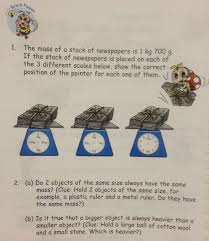 Two Grade 3 Questions On Mass Singapore Math Mass Weight Homeschool Math Math This Or That Questions