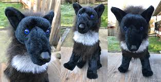 14in Custom Baby Black Wolf Plush By Animalartkingdom On Deviantart