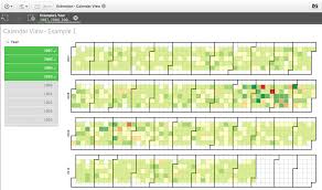 calendar heatmap visualization extension for qlik sense