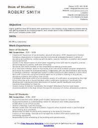 Dean Of Students Resume Samples Qwikresume