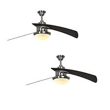 Set Of 2 Harbor Breeze Platinum Santa Ana 48 In Brushed Nickel Downrod Mount Ceiling Fan With Light Kit And Remote Ceiling Fan With Light Fan Light Ceiling Fan