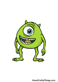 For boys and girls, kids and adults, teenagers … Mike Wazowski Drawing How To Draw Mike Wazowski Step By Step