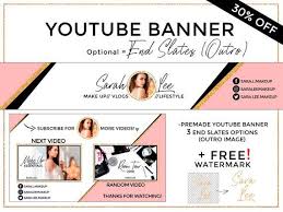 Youtube Banner Youtube Header Youtube Cover Youtube End Etsy Youtube Banner Design Youtube Banners Youtube Channel Ideas