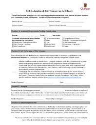 Try our real estate resume examples for free and walk away with a winning real estate cv that will surely impress potential employers and clients. Pdf Self Declaration Of Brief Absence Up To 48 Hours Form Angelina Ren Academia Edu
