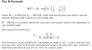 how to calculate temperature through ntc thermistor without