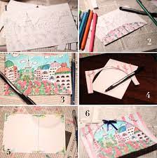 Diy How To Make Handmade Postcards Diy Postcard Postcards Diy Make Your Own Postcard