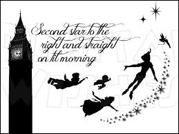 Peter Pan Silhouette Second Star To The Right Digital File Etsy In 2020 Peter Pan Silhouette Peter Pan Tattoo Peter Pan