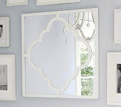 | beautiful handmade moroccan arched wall mirror white color/camel bone and brass. White Moroccan Tile Mirror
