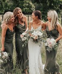 Sage Spaghetti Strap Draped Neck Satin Bridesmaid Dress Weddings Bridesmaid Dresses Olive Green Bridesmaid Dresses Green Bridesmaid Dresses Green Bridesmaid
