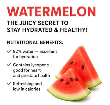 Watermelon has earned its place as a summer-essential food for all the  right reasons. 🍉 It's sweet in flavor and benefits– being 92% water, you  can enjoy watermelon guilt-free. For additional cooling