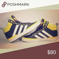 Black And Yellow Adidas Shoes Adidas 9 5 Men S High Top Sneakers Excellent Condition Vintage Colors Black Yellow Adidas Retro High Tops Yellow Adidas High Top Sneakers Top Sneakers