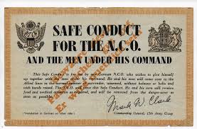 Standard Allied Safe Conduct Passes of WWII