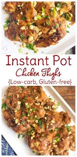 These Instant Pot Keto Chicken Thighs Are Gluten Free And Low Carb Reach Your M Instant Pot Chicken Thighs Recipe Easy Instant Pot Recipes Instant Pot Chicken