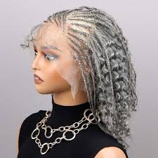 Gray Curly Human Hair Wig Silver 13x4.5 HD Lace Front Wigs Salt and Pepper  Kinky Curly Wig for Older Women