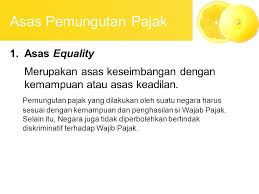 Asas Asas Pemungutan Pajak Ppt Download